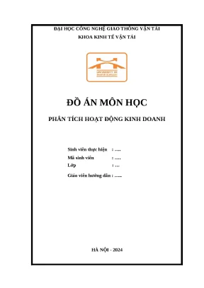 Đồ án phân tích hoạt động kinh doanh