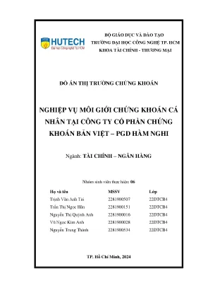 Đồ án thị trường chứng khoán nghiệp vụ môi giới chứng khoán cá nhân tại công ty cổ phần chứng khoán bản việt pgd hàm nghi