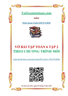 Vở bài tập lớp 6 tập 2