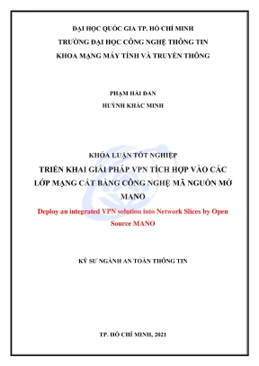 Khóa luận tốt nghiệp an toàn thông tin nghiên cứu và áp dụng các kỹ thuật phát triển vận hành cho việc chia nhỏ các mạng trong công nghệ mạng 5g