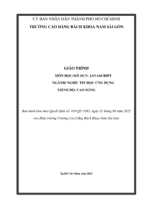 Giáo trình javascript nghề tin học ứng dụng cao đẳng