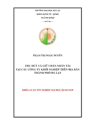 Thu hút và giữ chân nhân tài tại các công ty khởi nghiệp trên địa bàn thành phố đà lạt