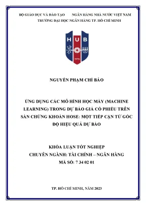 Ứng dụng các mô hình học máy machine learning trong dự báo giá cổ phiếu trên sàn chứng khoán hose một tiếp cận từ góc độ hiệu quả dự báo