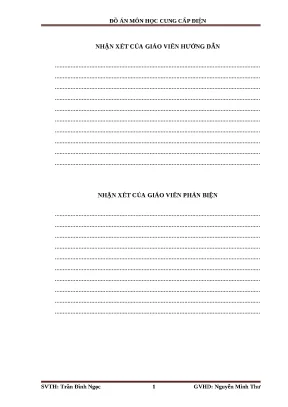 Đồ án môn học cung cấp điện