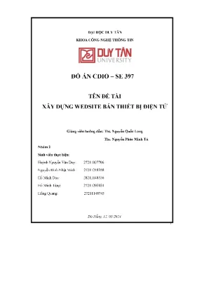 Xây dựng wedsite bán thiết bị điện tử