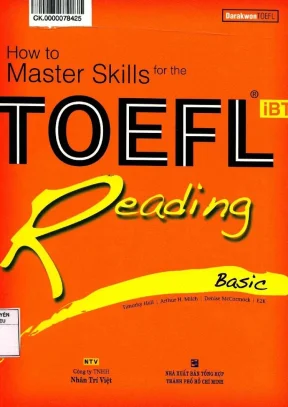 How to master skills for the toefl ibt reading basic nxb tổng hợp 2018 timothy hall 281 trang