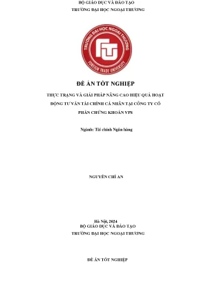 Thực trạng và giải pháp nâng cao hiệu quả hoạt động tư vấn tài chính cá nhân tại công ty cổ phần chứng khoán vps