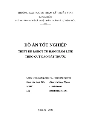 Đồ án tốt nghiệp thiết kế robot tự hành bám line theo quỹ đạo đặt trước