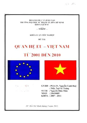 Khóa luận tốt nghiệp lịch sử quan hệ eu việt nam từ 2001 đến 2010