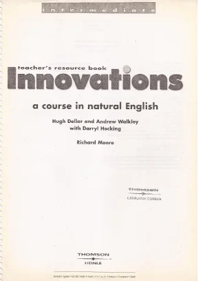 Thomson innovations intermediate teacher039s resource book