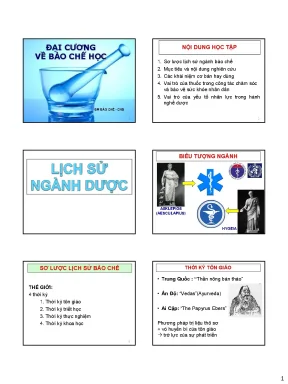 Giáo trình lý thuyết bào chế và sinh dược học