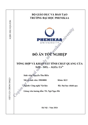 Tổng hợp và khảo sát tính chất quang của sro sio2 al2o3 ce3
