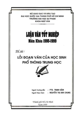 Khóa luận tốt nghiệp ngữ văn lỗi đoạn văn của học sinh phổ thông trung học