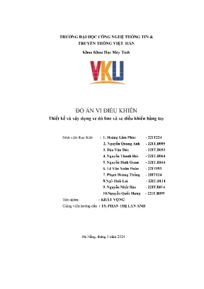Đồ án vi điều khiển thiết kế và xây dựng xe dò line và xe điều khiển bằng tay