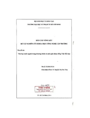 Văn học nước ngoài trong chương trình và sách giáo khoa tiếng việt tiểu học