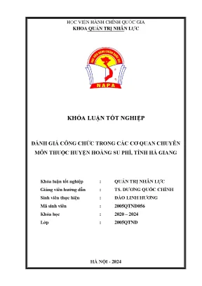 Đánh giá công chức trong các cơ quan chuyên môn thuộc huyện hoàng su phì tỉnh hà giang