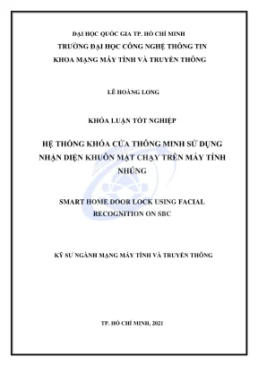 Khóa luận tốt nghiệp truyền thông và mạng máy tính hệ thống khóa cửa thông minh sử dụng nhận diện khuôn mặt chạy trên máy tính nhúng