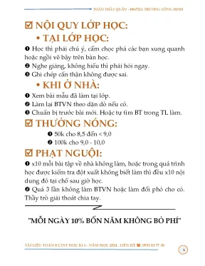 Toán 8 ctst tập 1 full