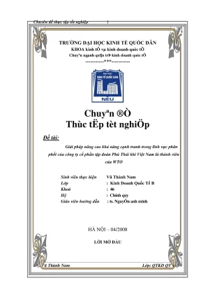 Chuyên đề thực tập tốt nghiệp giải pháp nâng cao khả năng cạnh tranh trong lĩnh vực phân phối của công ty cổ phần tập đoàn phú thái khi việt nam là thành viên của wto