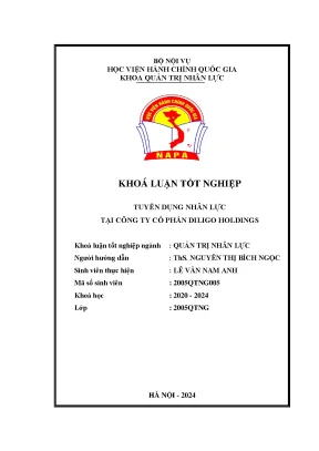 Kltn tuyển dụng nhân lực tại công ty cổ phần diligo holdings