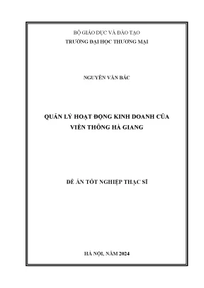 Quản lý hoạt động kinh doanh của viễn thông hà giang