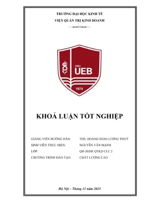 Khóa luận tốt nghiệp đổi mới sáng tạo và ý định mua hàng trực tuyến trong ngành du lịch nghiên cứu vai trò trung gian của trải nghiệm khách hàng trực tuyến