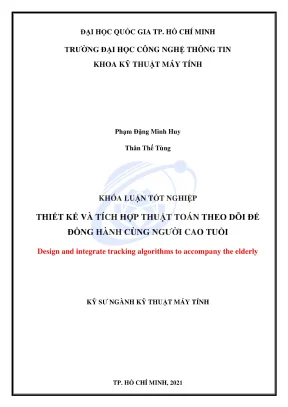 Khóa luận tốt nghiệp kỹ thuật máy tính thiết kế và tích hợp thuật toán theo dõi để đồng hành cùng người cao tuổi