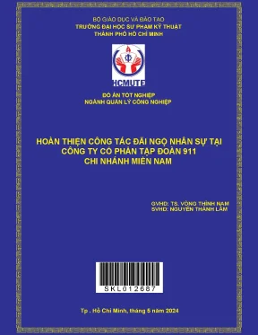 Hoàn thiện công tác đãi ngộ nhân sự tại công ty cổ phần tập đoàn 911 chi nhánh miền nam