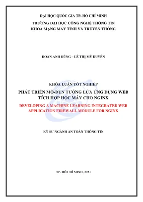 Khóa luận tốt nghiệp an toàn thông tin phát triển mô đun tường lửa ứng dụng web tích hợp học máy cho nginx