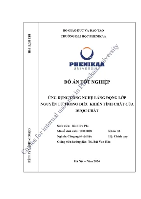 Ứng dụng công nghệ lắng đọng lớp nguyên tử trong điều khiển tính chất của dược chất