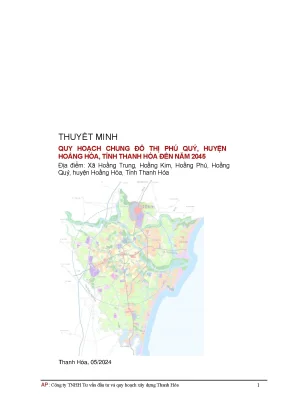 Thuyết minh quy hoạch chung đô thị phú quý huyện hoằng hóa tỉnh thanh hóa đến năm 2045 địa điểm xã hoằng trung hoằng kim hoằng phú hoằng quý huyện hoằng hòa tỉnh thanh hóa