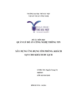 Đồ án môn học quản lý đồ án công nghệ thông tin xây dựng ứng dụng tìm phòng khách sạn cho khách du lịch
