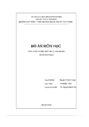 Đồ án môn học thiết kế hệ thống thiết bị cô đặc hai nồi dung dịch nac