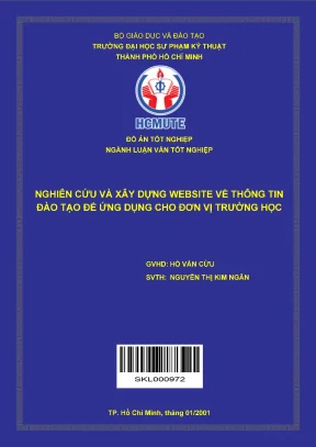 Nghiên cứu và xây dựng website về thông tin đào tạo để ứng dụng cho đơn vị trường học