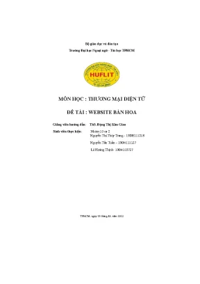 Thương mại điện tử đề tài website bán hoa