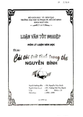 Khóa luận tốt nghiệp ngữ văn cái tôi trữ tình trong thơ nguyễn bính