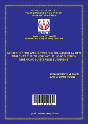 Nghiên cứu sự ảnh hưởng phụ gia nanoclay đến tính chất của tổ hợp vật liệu cao su thiên nhiên cao su styrene butadiene