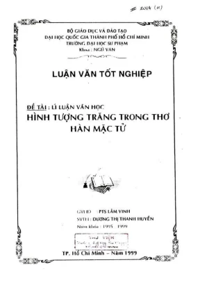 Khóa luận tốt nghiệp ngữ văn hình tượng trăng trong thơ hàn mặc tử