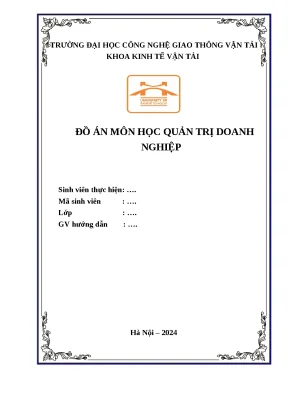 Đồ án quản trị doanh nghiệp