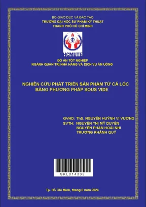 Nghiên cứu phát triển sản phẩm từ cá lóc bằng phương pháp sous vide
