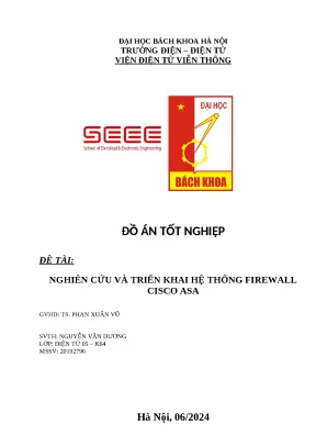 Đồ án tốt nghiệp đề tài nghiên cứu và triển khai hệ thống firewall cisco asa