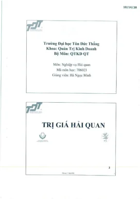 Giáo trình nghiệp vụ hải quan