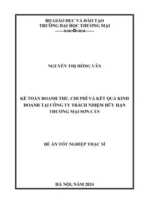 Kế toán doanh thu chi phí và kết quả kinh doanh tại công ty tnhh thương mại sơn cần