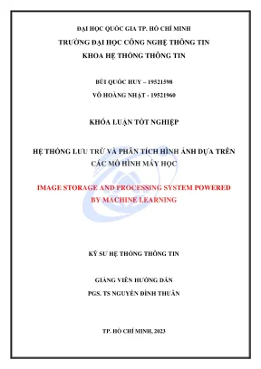 Khóa luận tốt nghiệp hệ thống thông tin hệ thống lưu trữ và phân tích hình ảnh dựa trên các mô hình máy học