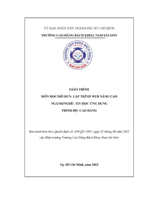 Giáo trình lập trình web nâng cao nghề tin học ứng dụng cao đẳng