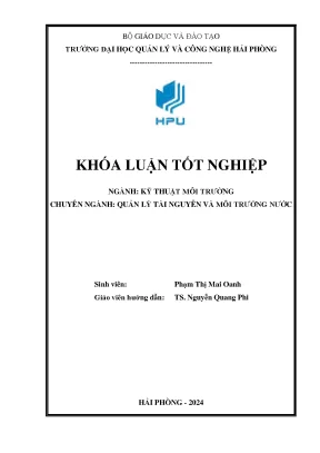 Đánh giá hiện trạng cấp nước và định hướng giải pháp nâng cao hiệu quả cấp nước của hệ thống thủy lợi tiên lãng thành phố hải phòng