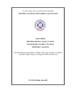 Giáo trình mạng căn bản nghề tin học ứng dụng cao đẳng