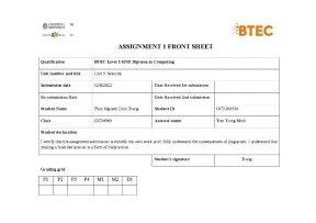 Btec level 5 hnd diploma in computing unit 5 security