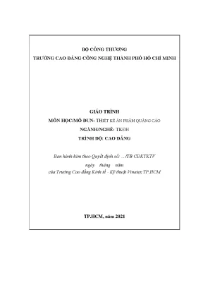 Giáo trình thiết kế ấn phẩm quảng cáo nghề thiết kế đồ hoạ cao đẳng