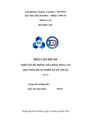 Thuyết minh đồ án hộp giảm tốc 2 cấp khai triển